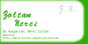 zoltan merei business card