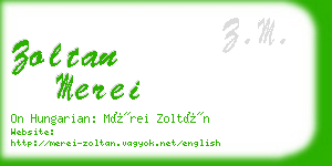 zoltan merei business card